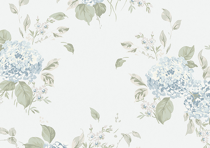 Shabby Chic by Rachel Ashwell Belle Hydrangea, Duck Egg - Roman Blind - Image 7